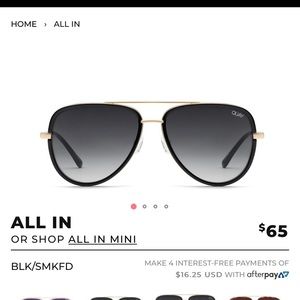 Quay Australia ALL IN black and gold.